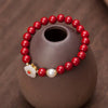Cinnabar Peach Blossom Bracelet For Women Light Luxury Jewelry