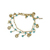Exotic Princess Blue Zirconia Shell Necklace