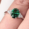 Fashionable Womens Ring With Oval Zircon