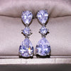 Chic Water-drop-shaped Zircon Earrings Korean Style