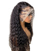 Black Wig Head Cover Fluffy Long Curly Hair Mid-split Full Top Pullover