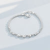Stylish Silver-Plated Minimalist Heart-and-Feather Bracelet For Women