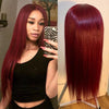 Middle-parted Long Straight Wig For Women Made From High-temperature Synthetic Fiber