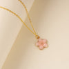 Stylish Oil-drip Flower Necklace For Women Delicate Pendant