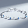 Wave Crystal Love Womens Bracelet Blue Diamond High-End Bracelet