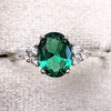 Fashionable Womens Ring With Oval Zircon