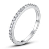 A Single-row Diamond-studded Zircon Micro-pave Open Ring