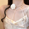 Pure And Alluring Rose Flower Necklace For Women