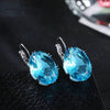 Affordable Luxury Niche Colored Gemstone Stud Earrings