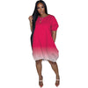 Plus Size Women's Gradient Dress