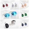 Affordable Luxury Niche Colored Gemstone Stud Earrings