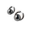 Sleek Round Ball Ear Clips In A Cool Western-style Design