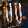 Stylish Micro-Pave Zircon V-Shaped Earrings With A Luxe Finish