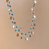 Exotic Princess Blue Zirconia Shell Necklace