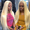 Women's Mid-length Straight Waist-length Wig Headgear