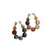 Womens Colorful Fashion Beaded Jade Earrings