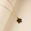 Stylish Oil-drip Flower Necklace For Women Delicate Pendant