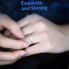 A Single-row Diamond-studded Zircon Micro-pave Open Ring