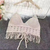 Women's Halter Knitted Small Tank Top Tube Top Beach Bikini