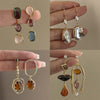 Retro Niche Minimalist-style Asymmetric Zircon Stud Earrings