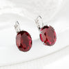 Affordable Luxury Niche Colored Gemstone Stud Earrings