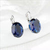Affordable Luxury Niche Colored Gemstone Stud Earrings